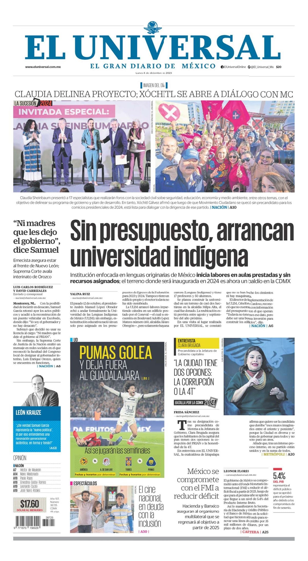 portada impresa 04 dic 2023