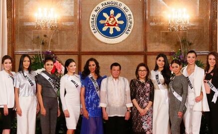 Presidente de Filipinas, con respeto ante concursantes de Miss Universo