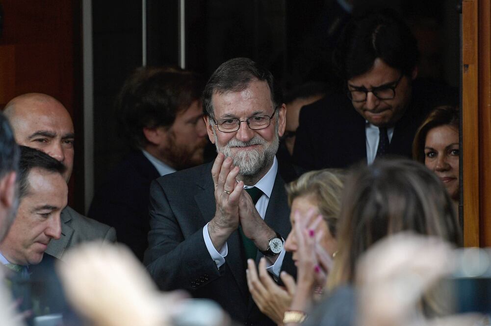 Mariano Rajoy tras ser destituido como presidente de España (Foto: AFP)