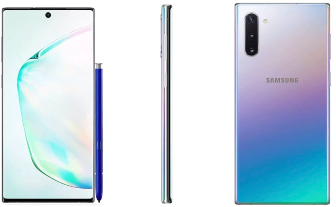 Samsung planea no solo producir el Galaxy Note 10 en negro, sino también en color nacarado azul-púrpura