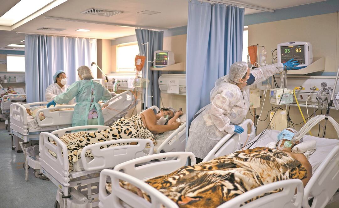 Pacientes de coronavirus en un hospital en Duque de Caxias, Brasil. Felipe Dana. AP