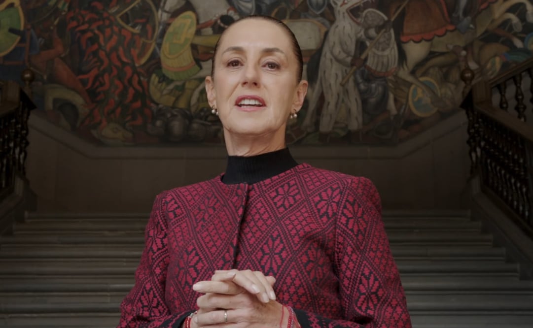 Claudia Sheinbaum emite un video donde llama a acudir a la celebración de los 7 años de la 4T. Foto: captura de pantalla