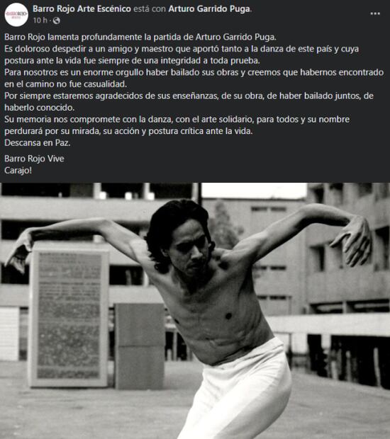 Fallece el bailarín y coreógrafo Arturo Garrido Puga
