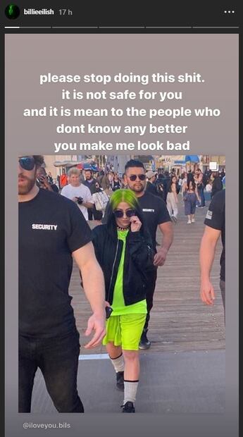Billie Eilish estalla contra quienes se hacen pasar por ella