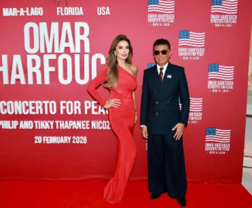 Sahar Biniaz, Miss Universe Persia y el pianista Omar Harfouch. Foto: Instagram oficial.