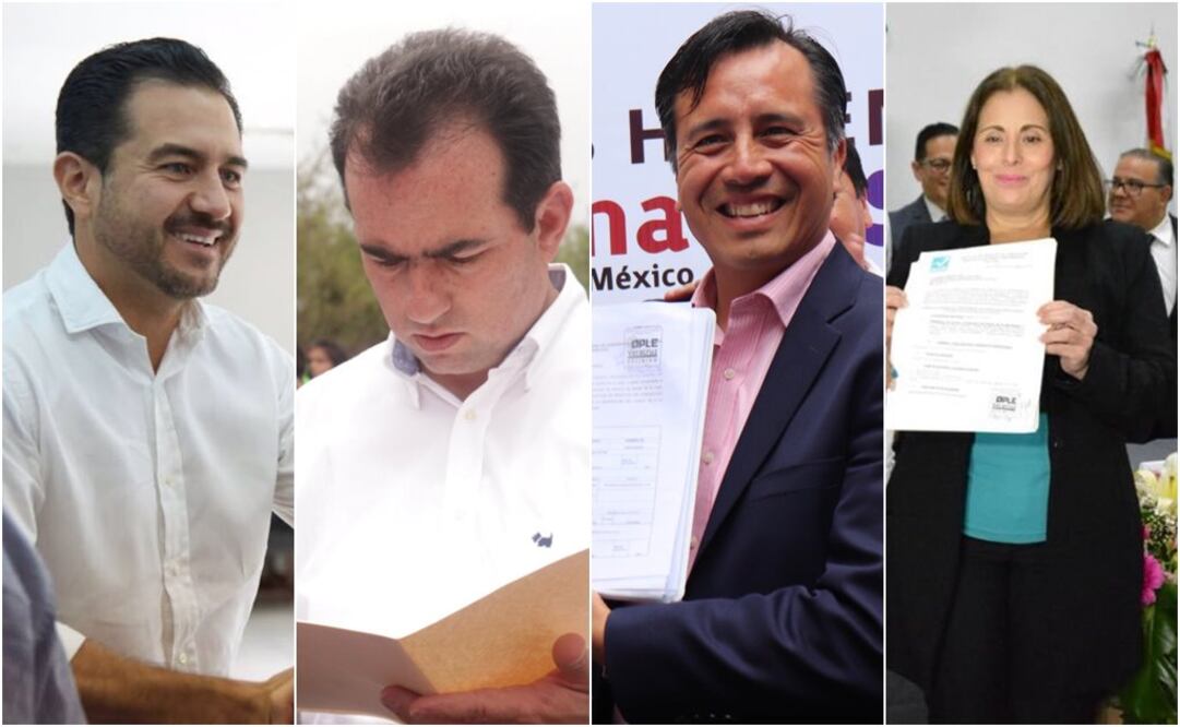 De izquierda a derecha: Miguel Ángel Yunez Márquez, José Yunes Zorrilla, Cuitláhuac García Jiménez y Miriam Judith González Sheridan. Foto: Tomadas de Twitter