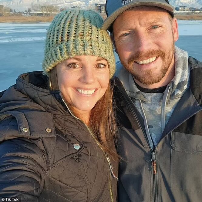 Marcella en la foto con su esposo, Tage. Foto: TikTok