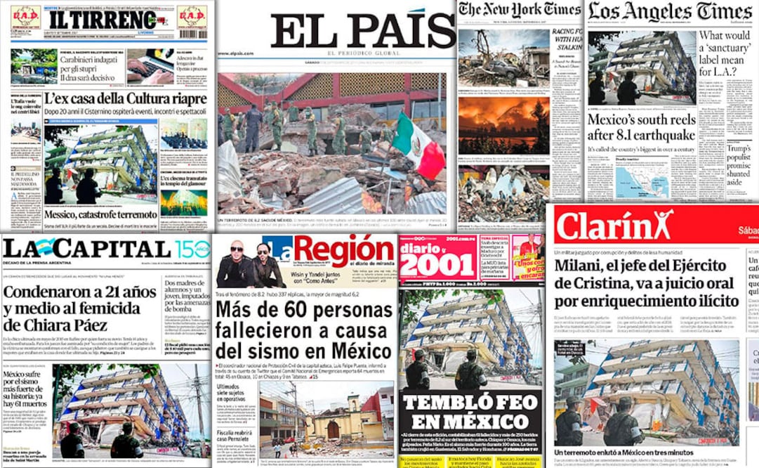 Prensa internacional destaca preparación y reacción de México ante sismo