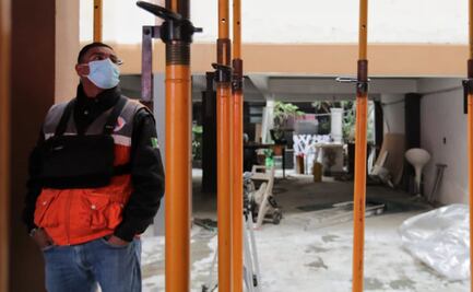 “Otro sismo de miedo”, se mueven puntales que sostienen trabe fracturada de inmueble en Nápoles