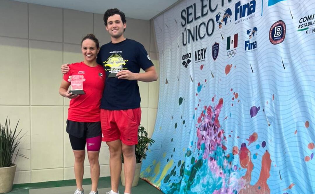 Los nadadores Jorge Iga y María José Mata Cocco - FOTO: Cortesía