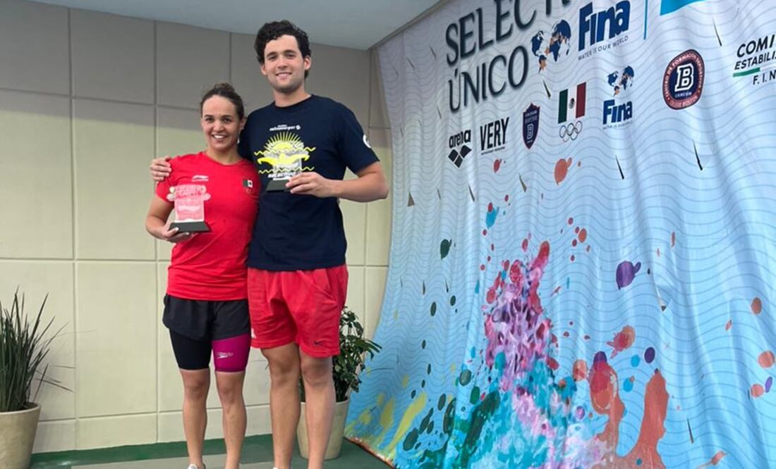 Los nadadores Jorge Iga y María José Mata Cocco - FOTO: Cortesía