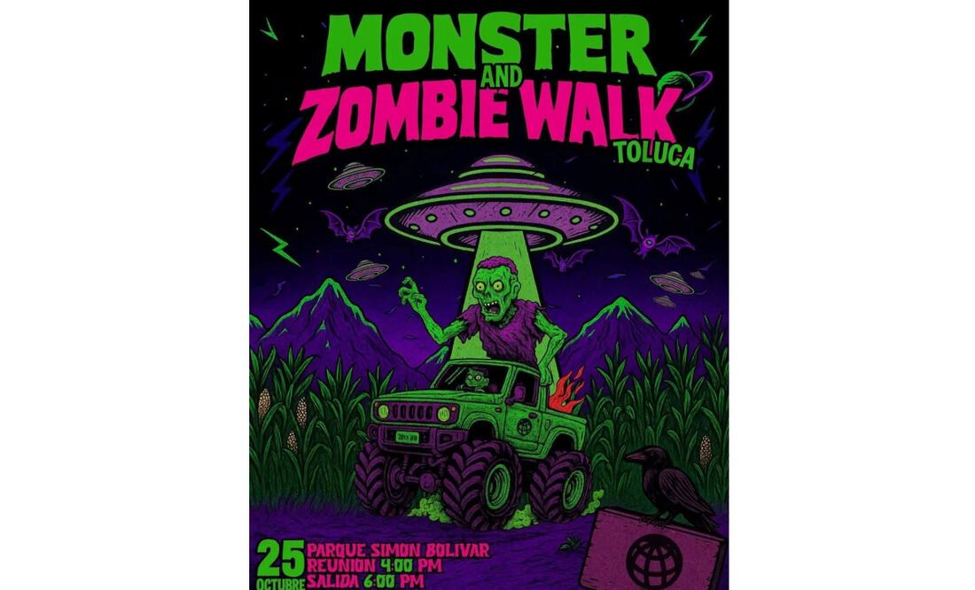 Zombie Walk Toluca 2025.
Foto: Especial.
