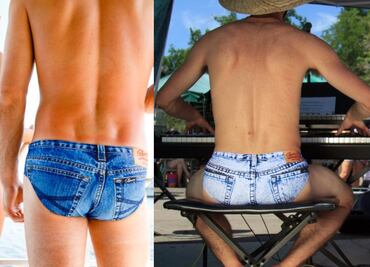 Este traje de baño con print de mezclilla es lo más feo de la temporada