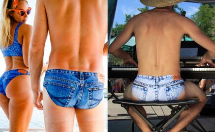 Este traje de baño con print de mezclilla es lo más feo de la temporada