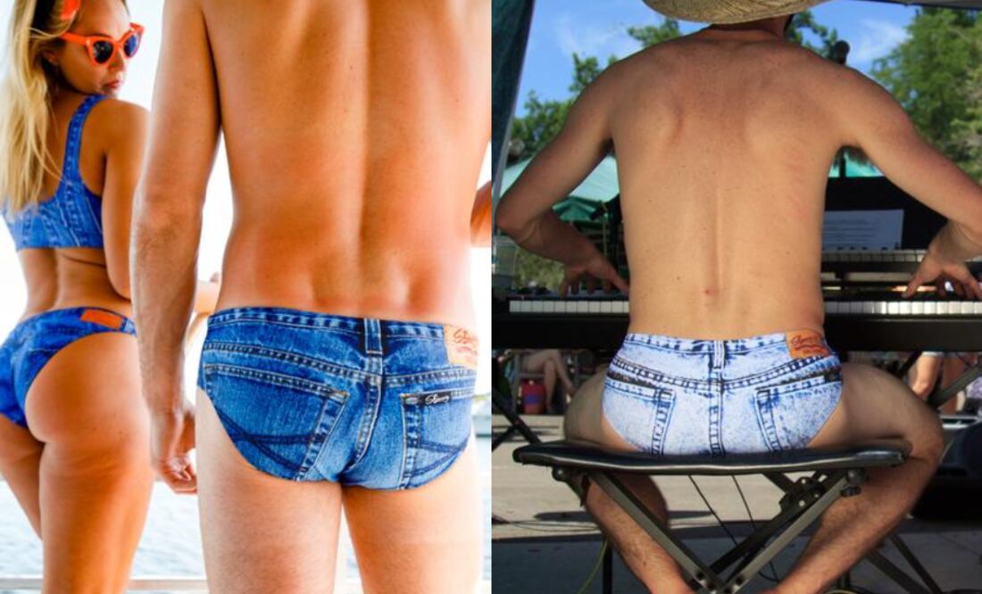 Este traje de baño puede que luzca como un auténtico jean de mezclilla. Foto: Cortesía