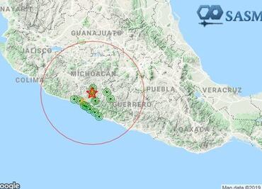 Difunden en redes videos de cómo se sintió el sismo registrado en Huetamo, Michoacán