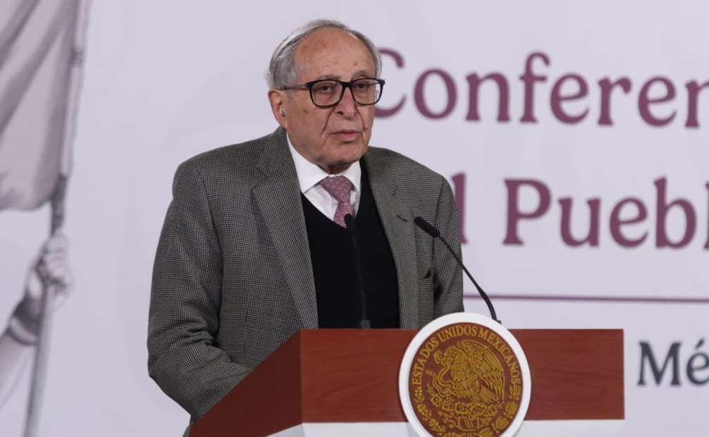 David Kershenobich, secretario de Salud, durante la conferencia del pueblo en Palacio Nacional el 27 de enero de 2026. Foto: Carlos Mejía / EL UNIVERSAL
