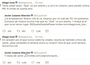 Choca Lozano con Gael García y Diego Luna