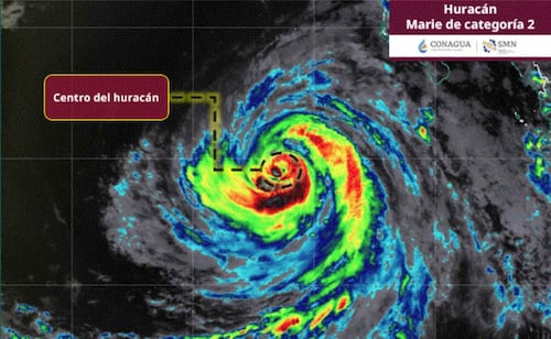 Marie ya es huracán categoría 2; hay pronóstico de fuertes lluvias en estos estados