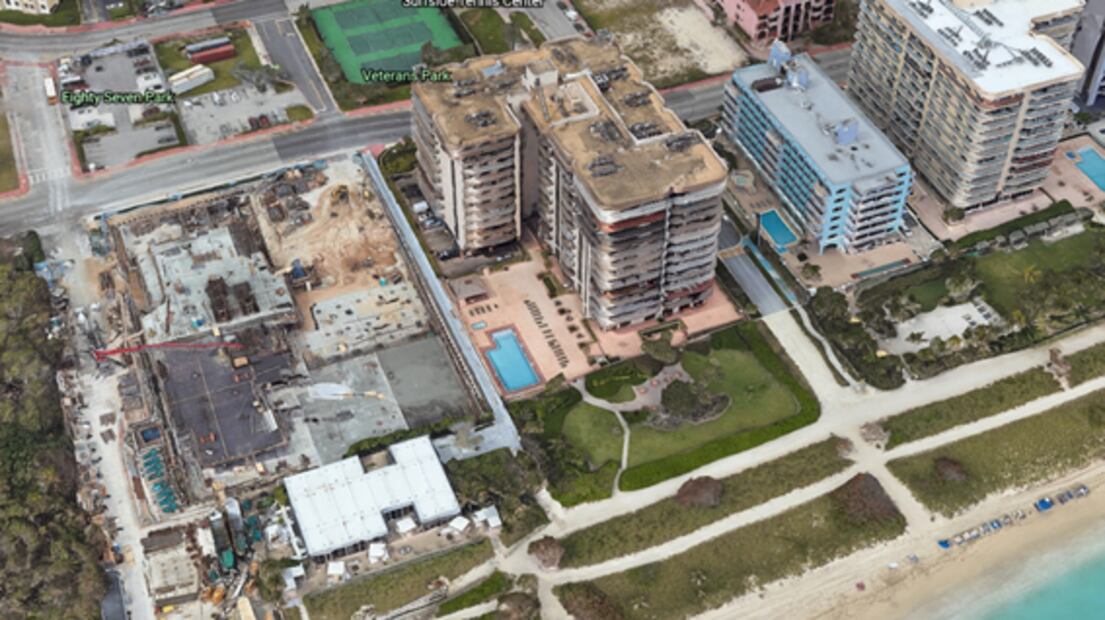 Las fotos del antes y después del edificio que colapsó en Miami