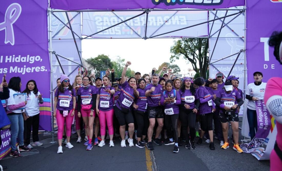 Carrera "EncarreradasMH 2025" celebra a las mujeres; más de 3 mil participantes en Miguel Hidalgo. Foto: Omar Díaz