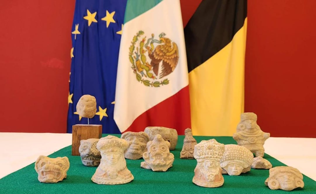 A través de un comunicado conjunto de la Secretaría de Relaciones Exteriores y la Secretaría de Cultura federal, mediante el INAH, se informa que en fecha próxima, las piezas serán repatriadas a México. Foto: Cortesía SRE.