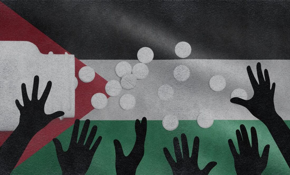 La guerra en Gaza ha puesto el sistema de salud del enclave al borde del colapso. Fotoarte: Angélica Vázquez.