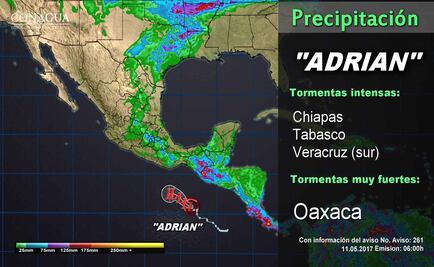 Suspenden clases en Oaxaca por depresión tropical "Adrián"