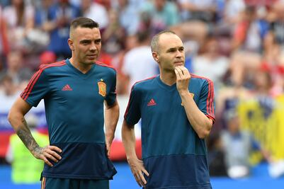 Iniesta, a la banca ante Rusia