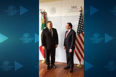 Pompeo llega a las oficinas de Relaciones Exteriores para encuentro con Videgaray
