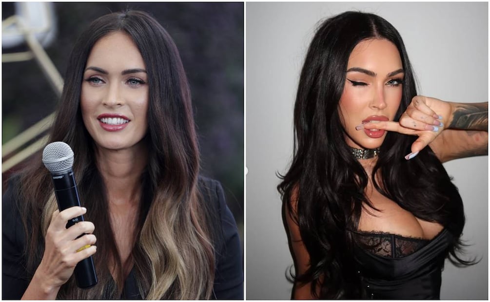 La actriz Megan Fox en 2017 y en 2026 respectivamente.
Fotos: ARCHIVO EL UNIVERSAL/Instagram meganfox