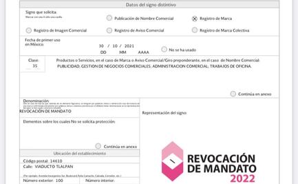 Una urna rosa, logo que el INE registra para revocación de mandato