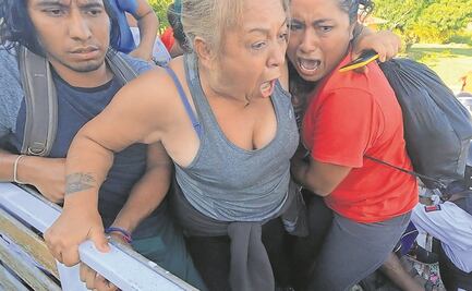 Caravana, a un paso de salir del estado en Chiapas