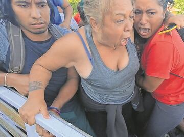 Caravana, a un paso de salir del estado en Chiapas