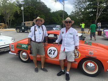 Ex presidente Felipe Calderón corre rally en Cozumel