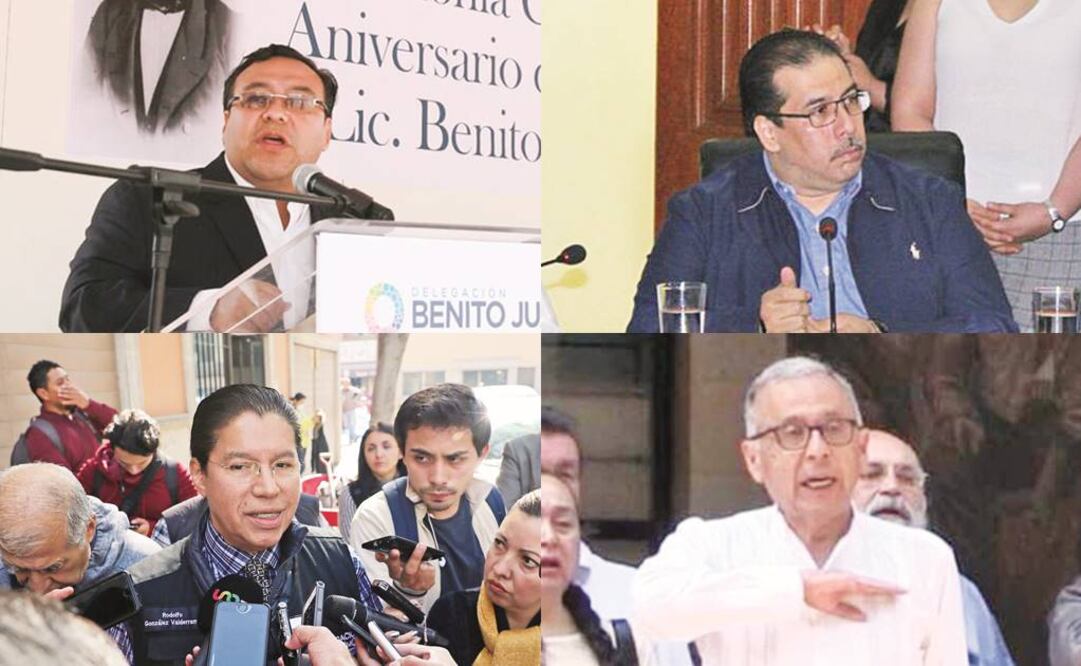 Benito Juárez, Ángel Luna Pacheco; Iztacalco, Aurelio Reyes García; Cuauhtémoc, Rodolfo González Valderrama; Tlalpan, Fernando Aureliano Hernández (ARCHIVO. EL UNIVERSAL)