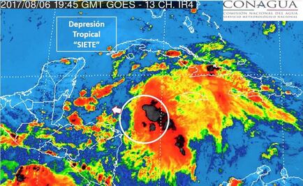 Alerta Verde para Q. Roo y Campeche por Depresión Tropical 7
