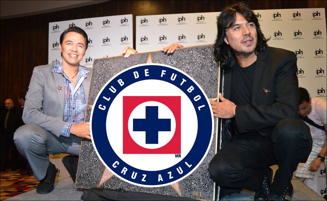 Los Temerarios apoyan al Cruz Azul en la gran final / Foto: Especiales