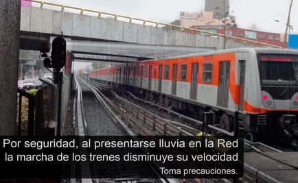 Metro activa marcha de seguridad en 7 líneas por lluvias en CDMX