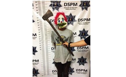 Detienen a payaso armado con un hacha en Mexicali