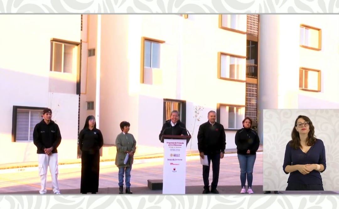 Entrega de Vivienda del Bienestar en Zacatecas, por el gobernador David Monreal. Enlace remoto, conferencia matutina de la presidenta Claudia Sheinbaum. 18 de febrero de 2026. Foto: Captura