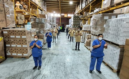 Rinden homenaje a víctimas fatales de Covid-19 en almacén del IMSS