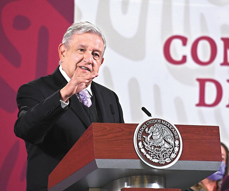 El presidente Andrés Manuel López Obrador señala que su gobierno no tolera violaciones a derechos. Foto: HUGO GARCÍA. EL UNIVERSAL