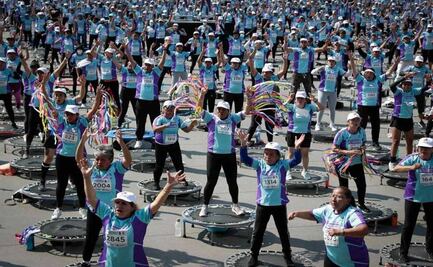 ¡Se jugó y se ganó! Capitalinos rompen Récord Guinness por clase de trampolines más grande del mundo