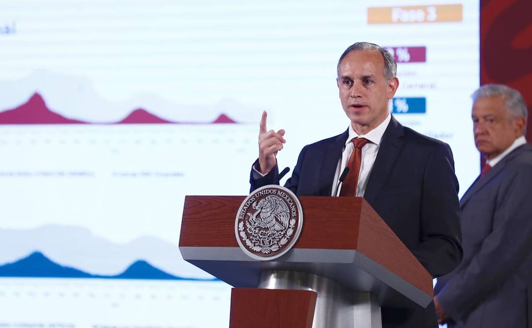 El subsecretario de Salud, Hugo López-Gatell, informó que la mayoría de casos Covid son leves y no requieren hospitalización. Foto: Diego Simón Sánchez/EL UNIVERSAL