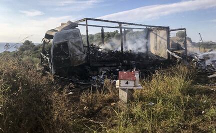 Choque en Grecia deja 11 indocumentados calcinados