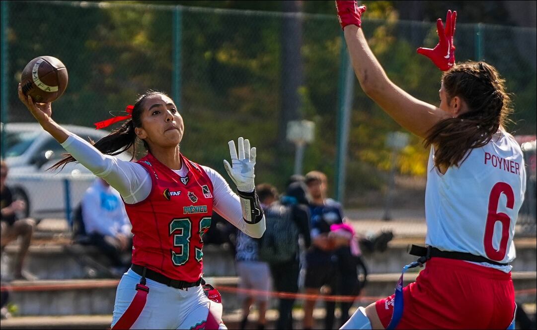Diana Flores con México en el Mundial de Flag Football - Foto: @FMFAOFICIALMX (X)