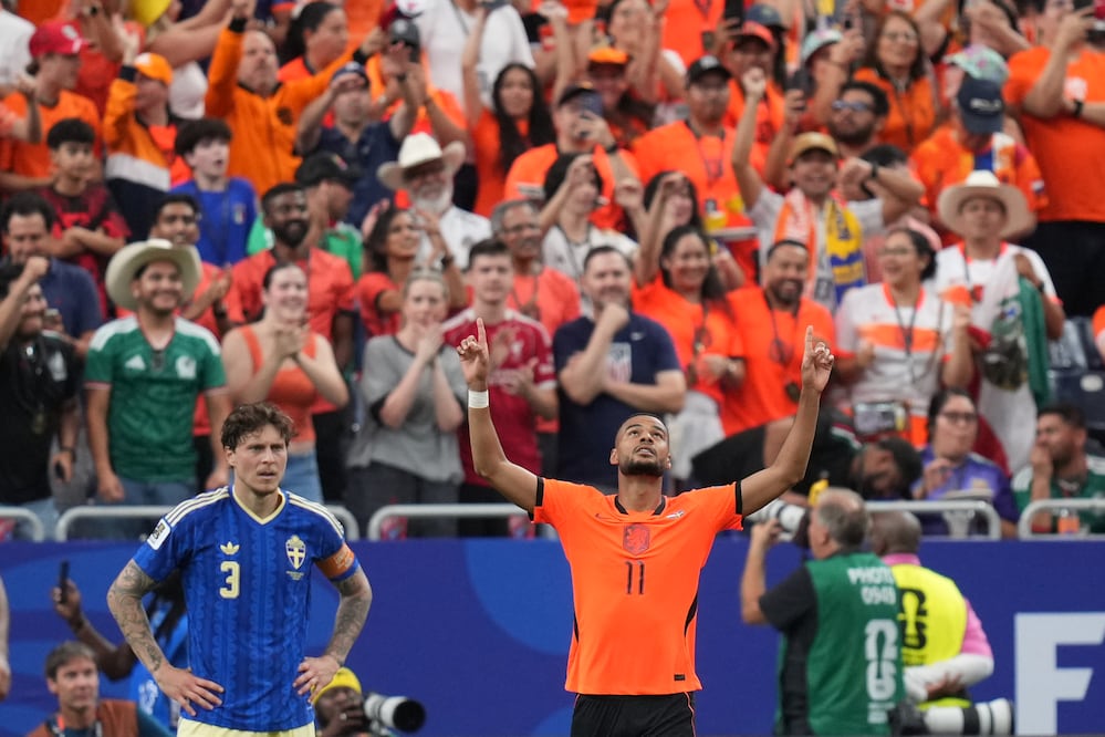 Gakpo celebra su doblete / Foto: AP