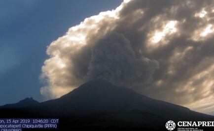 Popocatépetl emite ceniza; semáforo continúa en Amarillo Fase 3