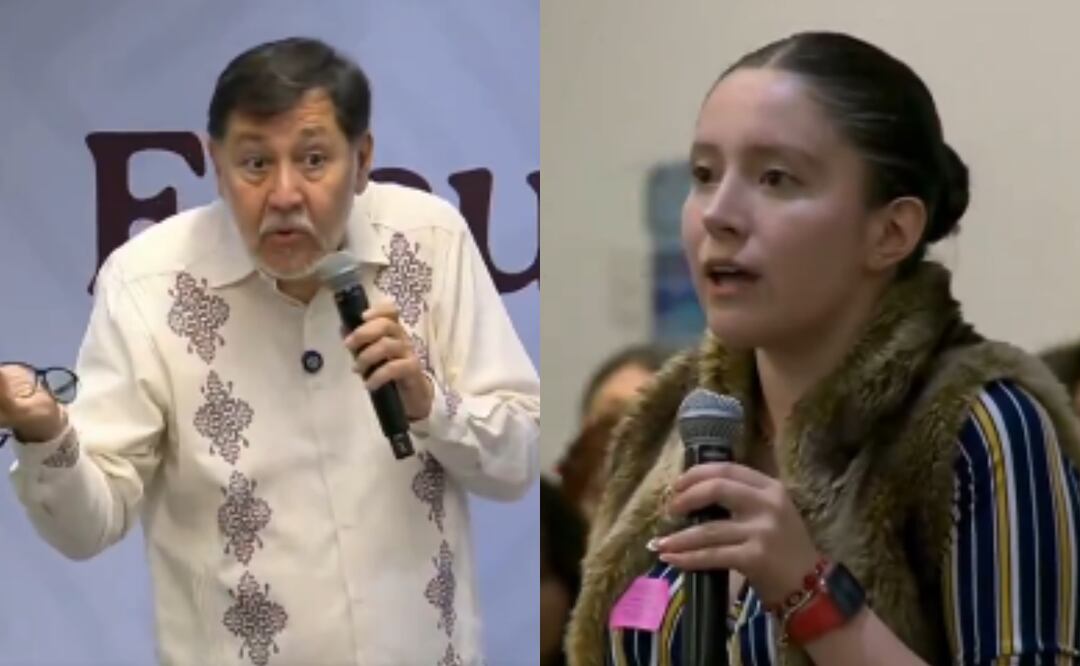 Estudiante de ciencia política se lanza contra Noroña por "misógino y machista" con la senadora Lilly Téllez (06/09/2025). Fotos: Capturas de pantalla